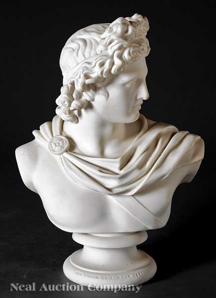 A Parian Bust of The Apollo Belvedere  141fe1