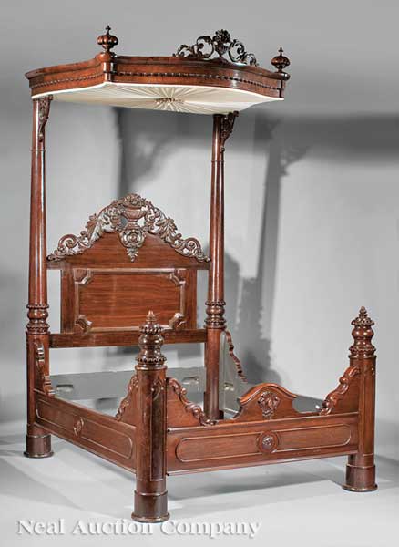 An American Rococo Carved and Grained 14202c