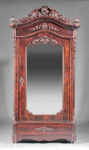 An American Rococo Carved Rosewood 14202d