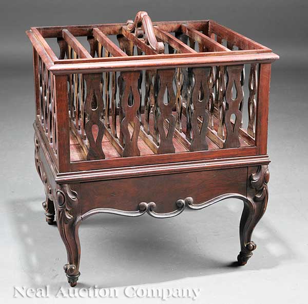 A Good American Rococo Carved Rosewood