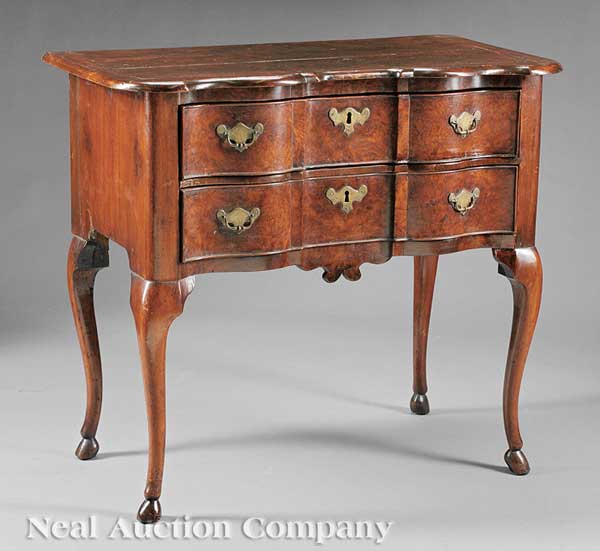 A Dutch Figured Walnut Dressing 14203a