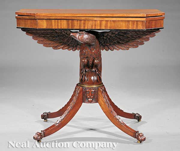 An American Carved Mahogany Games 14209f