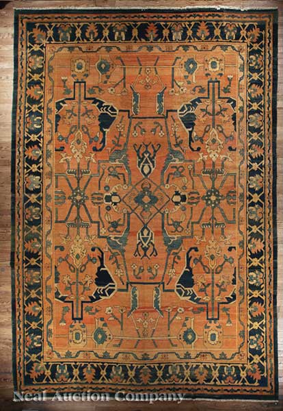 A Large Persian Serapi Carpet ochre 1420c1