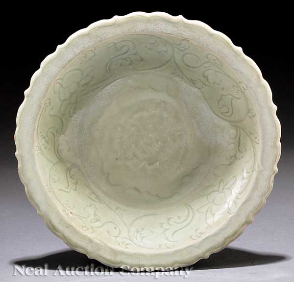 A Chinese Longquan Celadon Barbed