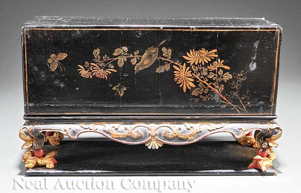 A Chinese Gilt Decorated Black 142104