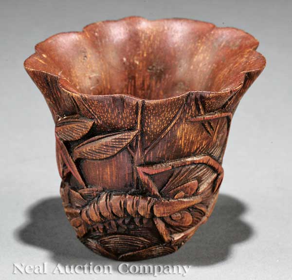 A Chinese Bamboo Lotus Cup late 142111