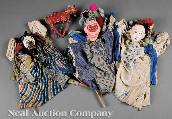 A Group of Four Chinese Opera Puppets 14211d