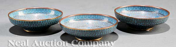 A Set of Three Chinese Cloisonn  142135