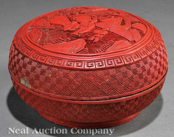 A Chinese Cinnabar Lacquer Circular