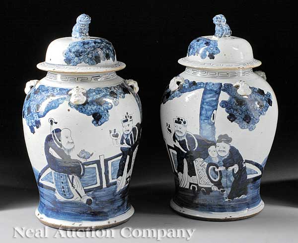 A Pair of Chinese Blue and White 142149
