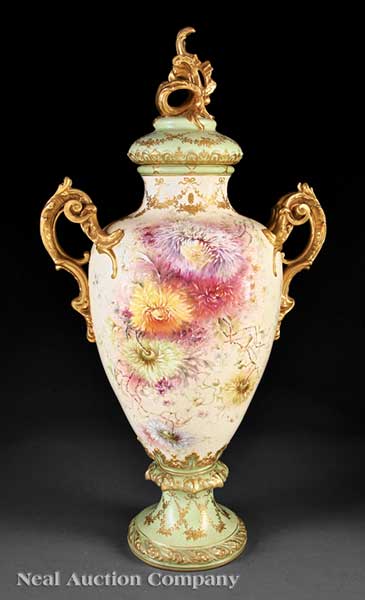 A Monumental Royal Bonn Porcelain Covered