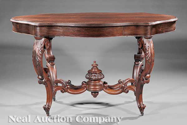 A Fine American Rococo Carved Rosewood 142189