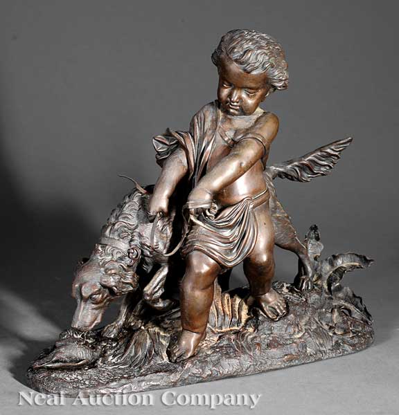 A Bronze Group of Cupid Restraining 142193
