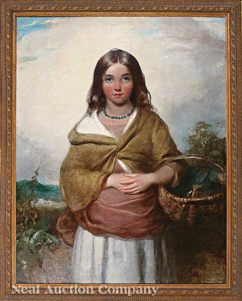 English School 19th c Girl with 1421a7