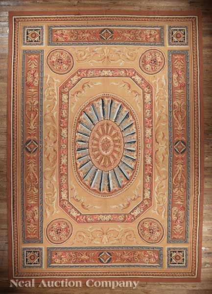 An Aubusson Carpet light brown