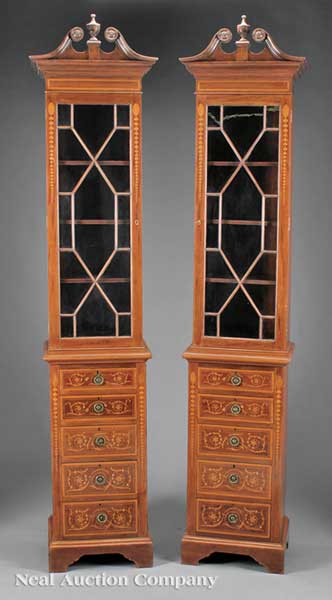 A Pair of Edwardian Inlaid Mahogany