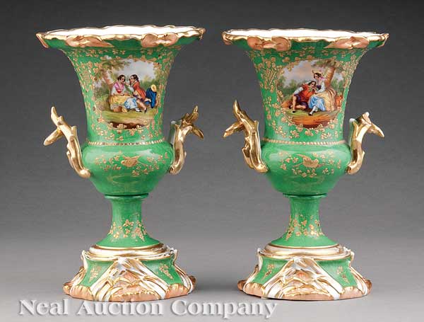 A Pair of Paris Porcelain Gilt 1421e1