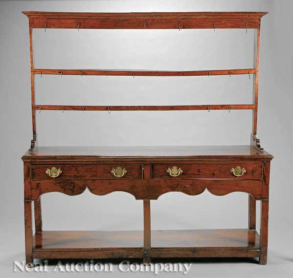 An Antique English Carved Oak Dresser 14224e