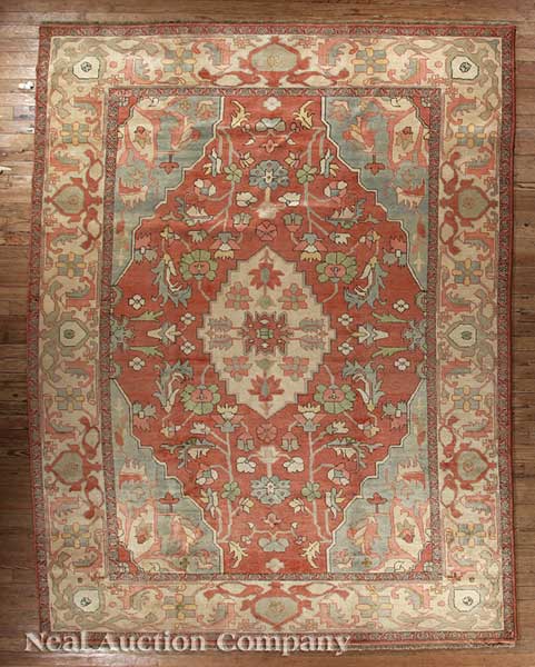 A Persian Serapi Carpet cream rose 142259