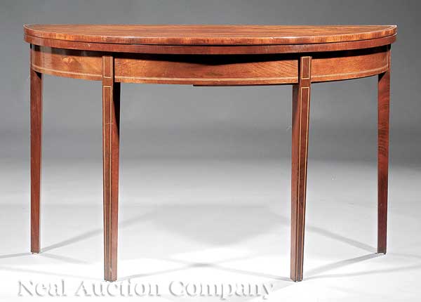 An Antique English Inlaid Mahogany