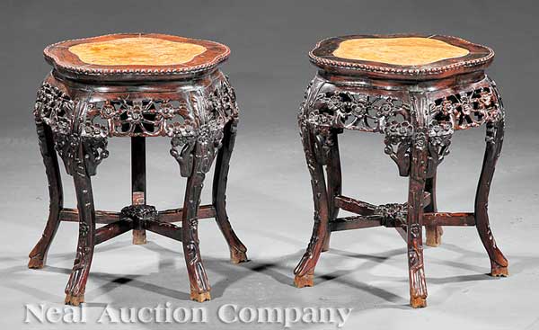A Pair of Chinese Carved Hardwood 1422c1