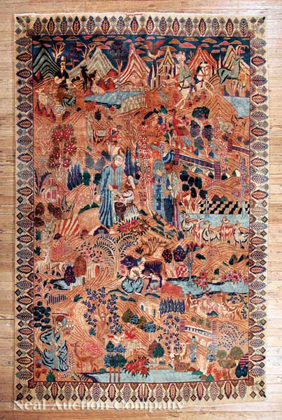 A Kashan Kashmar Carpet light salmon 1422d2