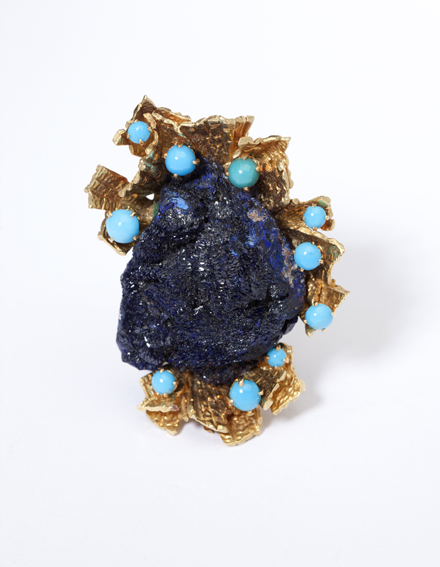 A French azurite turquoise and