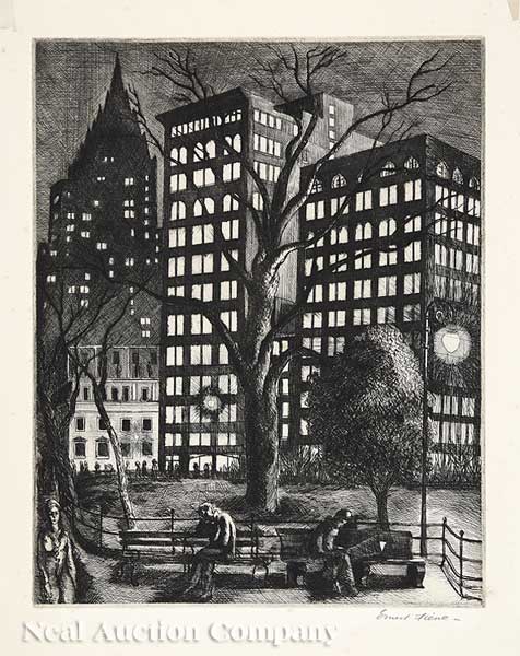 Ernest Fiene (American 1894-1965) City