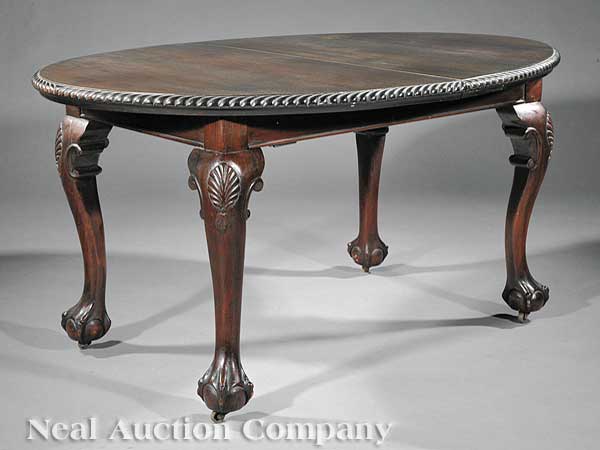 A Good Chippendale-Style Mahogany Dining