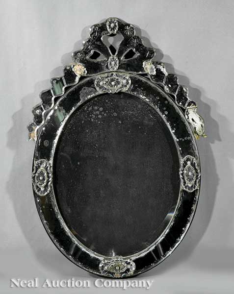 A Venetian Cut Glass Mirror early