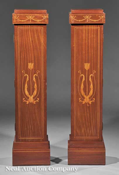 A Pair of Edwardian Inlaid Mahogany 13fe27