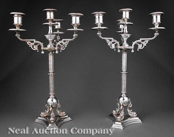 A Pair of Antique English Silverplate