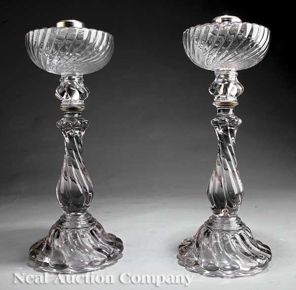 A Pair of French Mold-Blown Glass