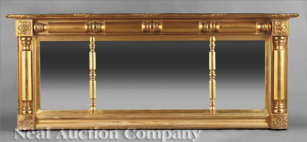 An American Carved and Gilded Overmantel 13fe61