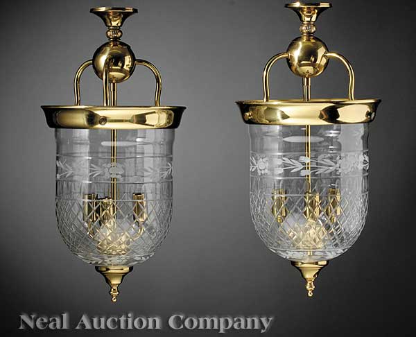 A Pair of Regency-Style Brass and