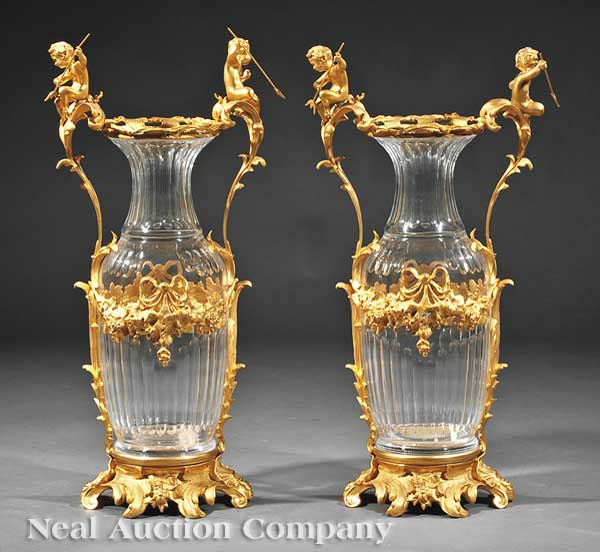 A Pair of Louis XV Style Gilt Bronze Mounted 13fe72