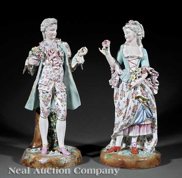 A Pair of German Porcelain Figures