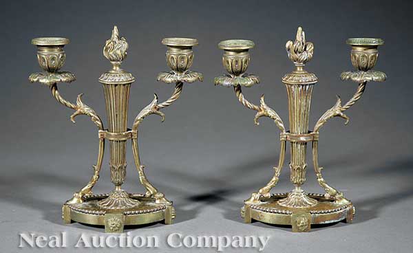 A Pair of Antique French Gilt Bronze