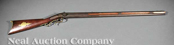 An Antique American Side Hammer Shotgun