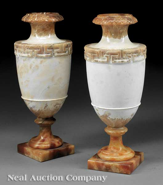 A Pair of Italian Carved Alabaster 1400c0