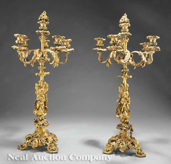 A Pair of Napoleon III Gilt Bronze 1400d0