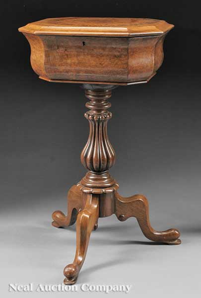 An English Carved and Burled Walnut 1400d1