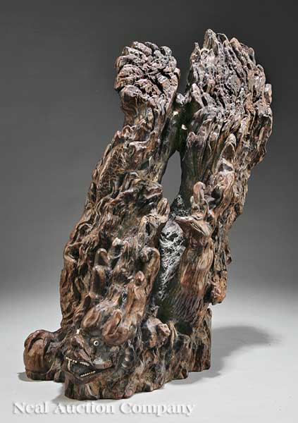 A Japanese Carved Root Sculpture