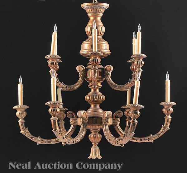 A Louis XVI-Style Carved Giltwood