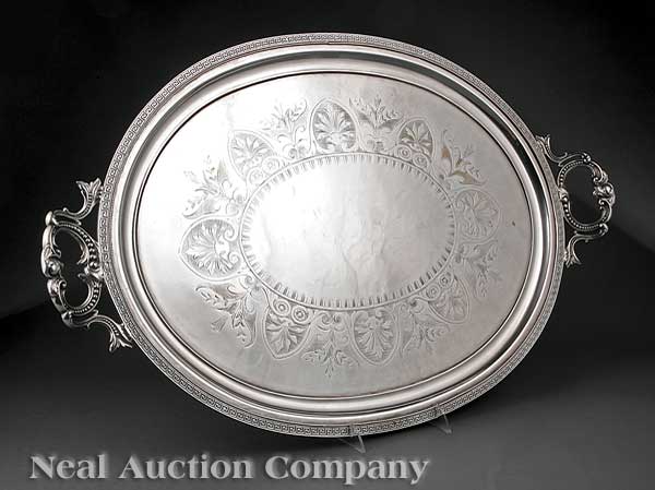 A Good Antique Silverplate Tea 140197