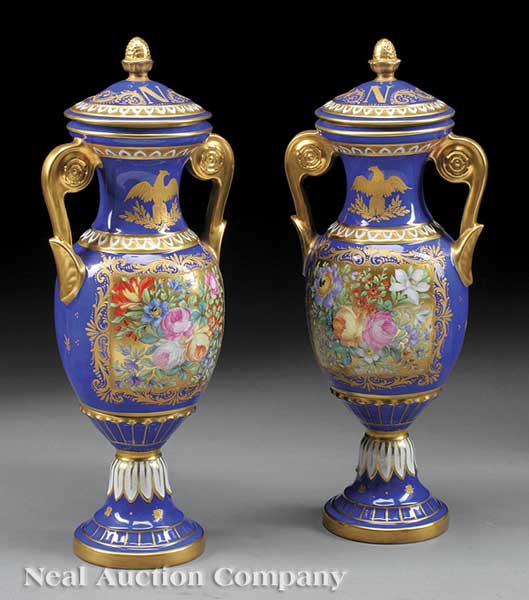 A Pair of Napoleonic Gilt and Polychrome