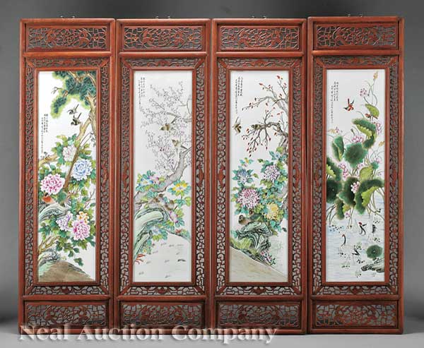 A Set of Four Chinese Polychrome