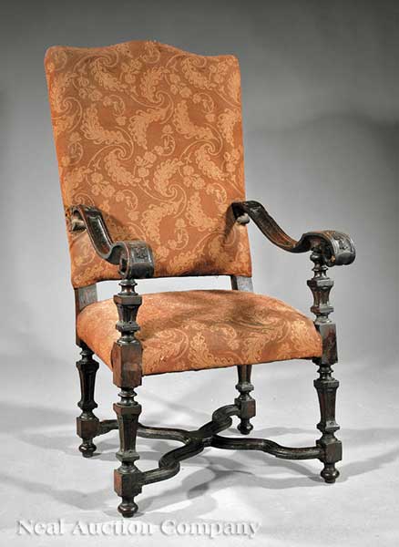 A Louis XIV Carved Walnut Fauteuil 140210