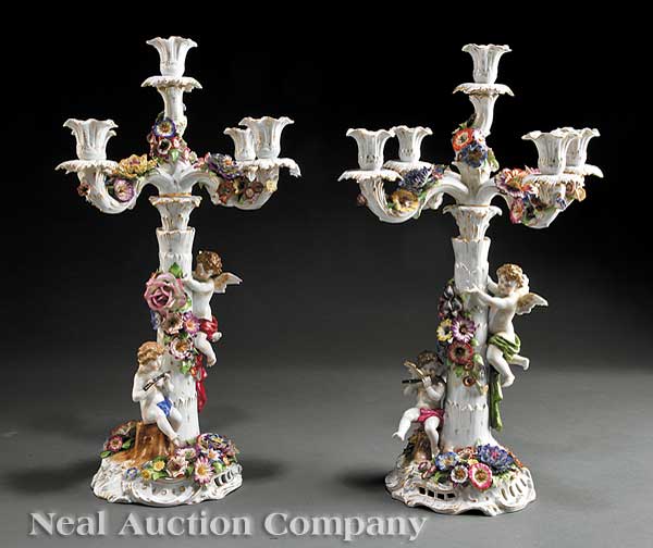 A Pair of Von Schierholz Porcelain 140209