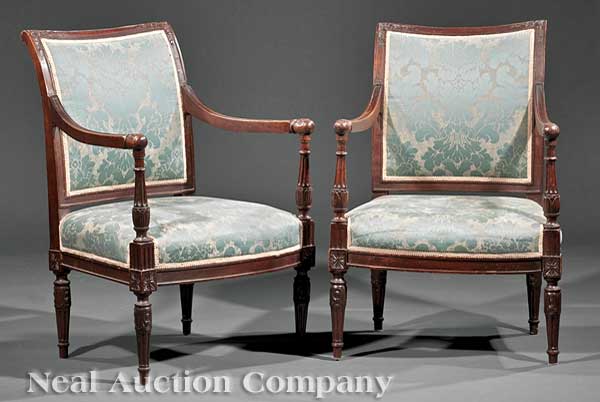 A Pair of Directoire Style Carved 14020a